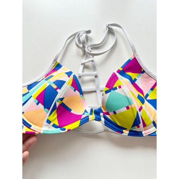 Lot of 5 PINK by VICTORIA'S SECRET Pink Chevron Striped Bikini Tops, Size S - Picture 11 of 16